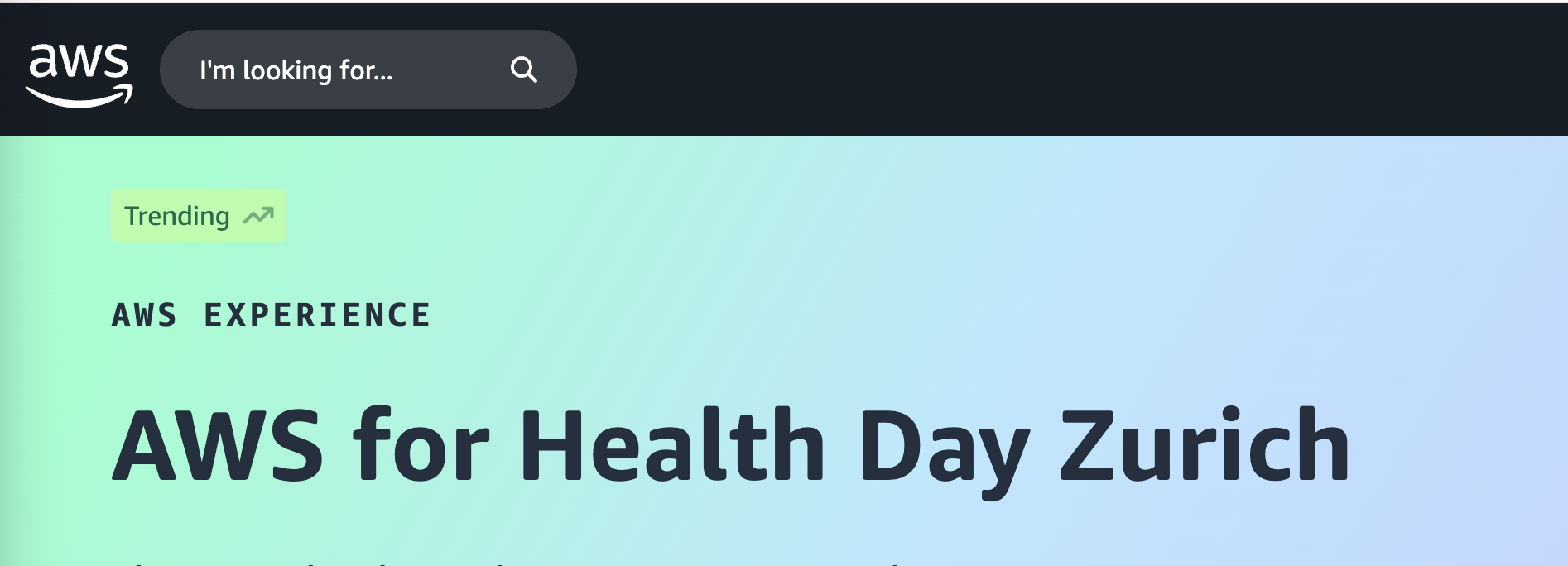 AWS for Health Day Zurich - 2025 - Zurich, Sep 30th, 2025